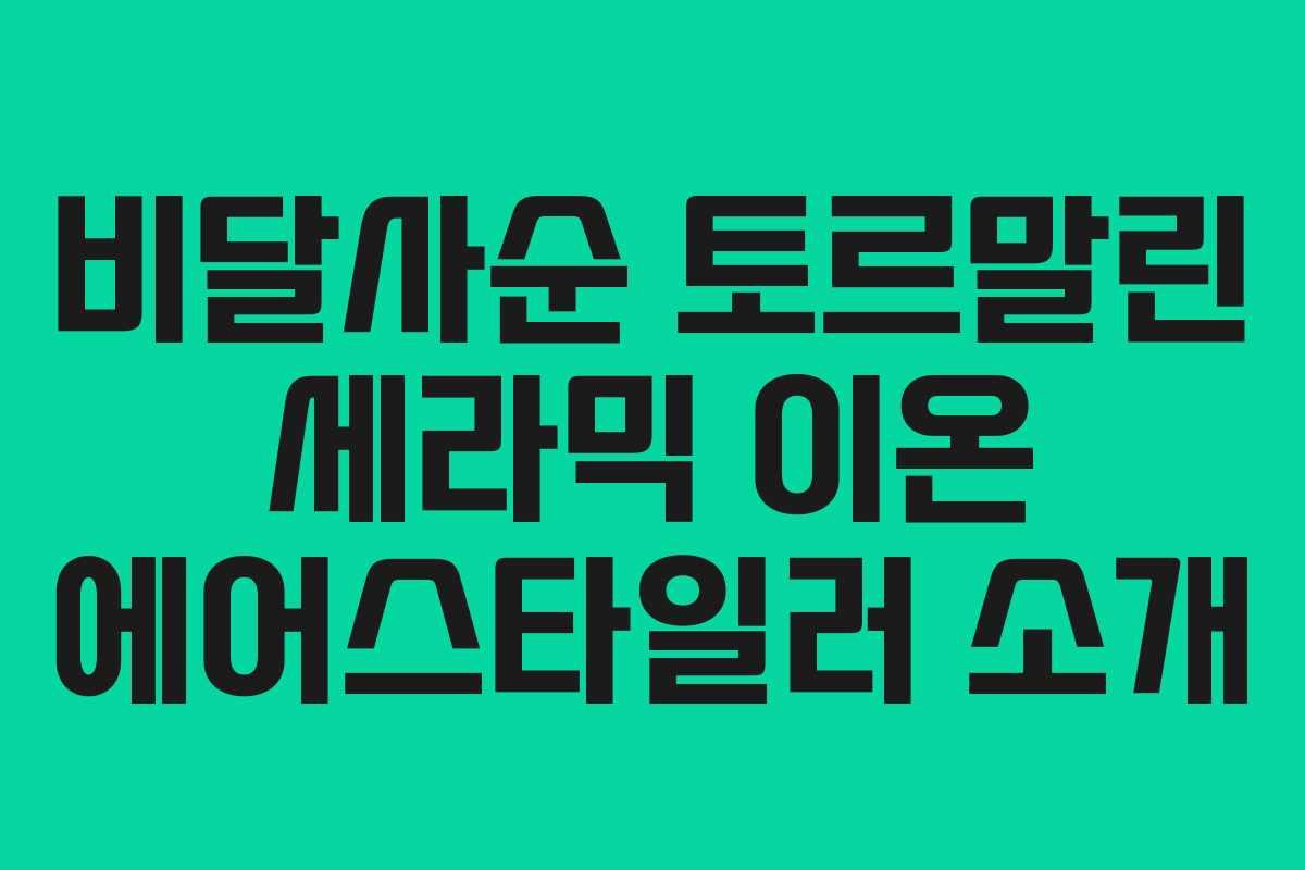 비달사순 토르말린 세라믹 이온 에어스타일러 소개