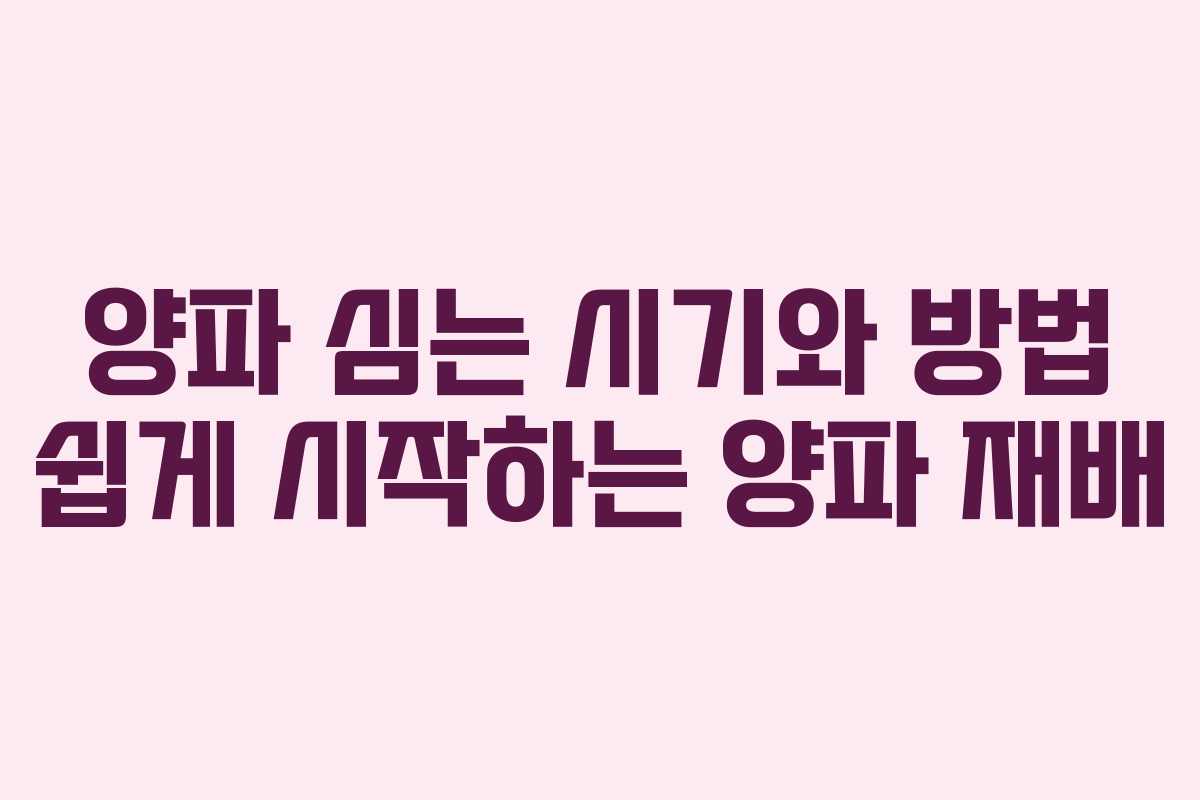 양파 심는 시기와 방법 쉽게 시작하는 양파 재배 양파 심는 시기와 방법 쉽게 시작하는 양파 재배