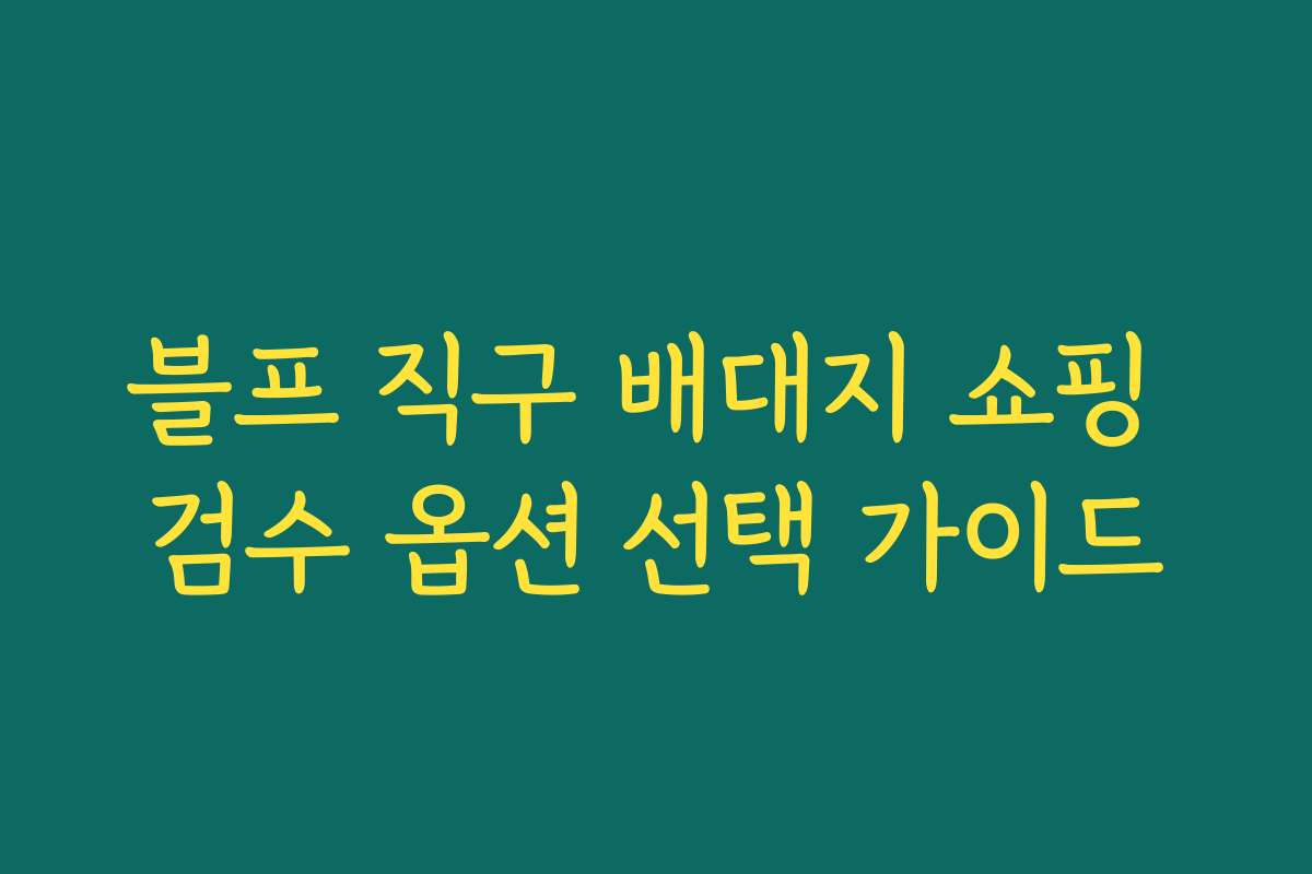 블프 직구 배대지 쇼핑 검수 옵션 선택 가이드