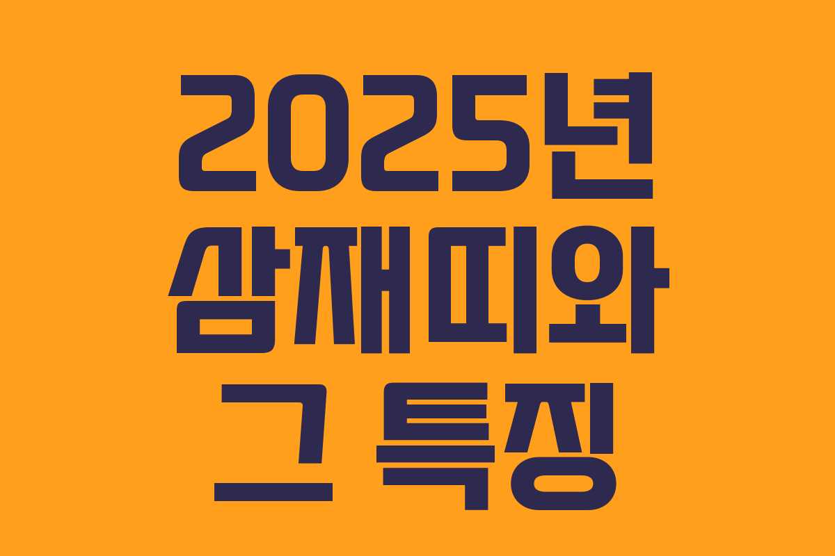 2025년 삼재띠와 그 특징