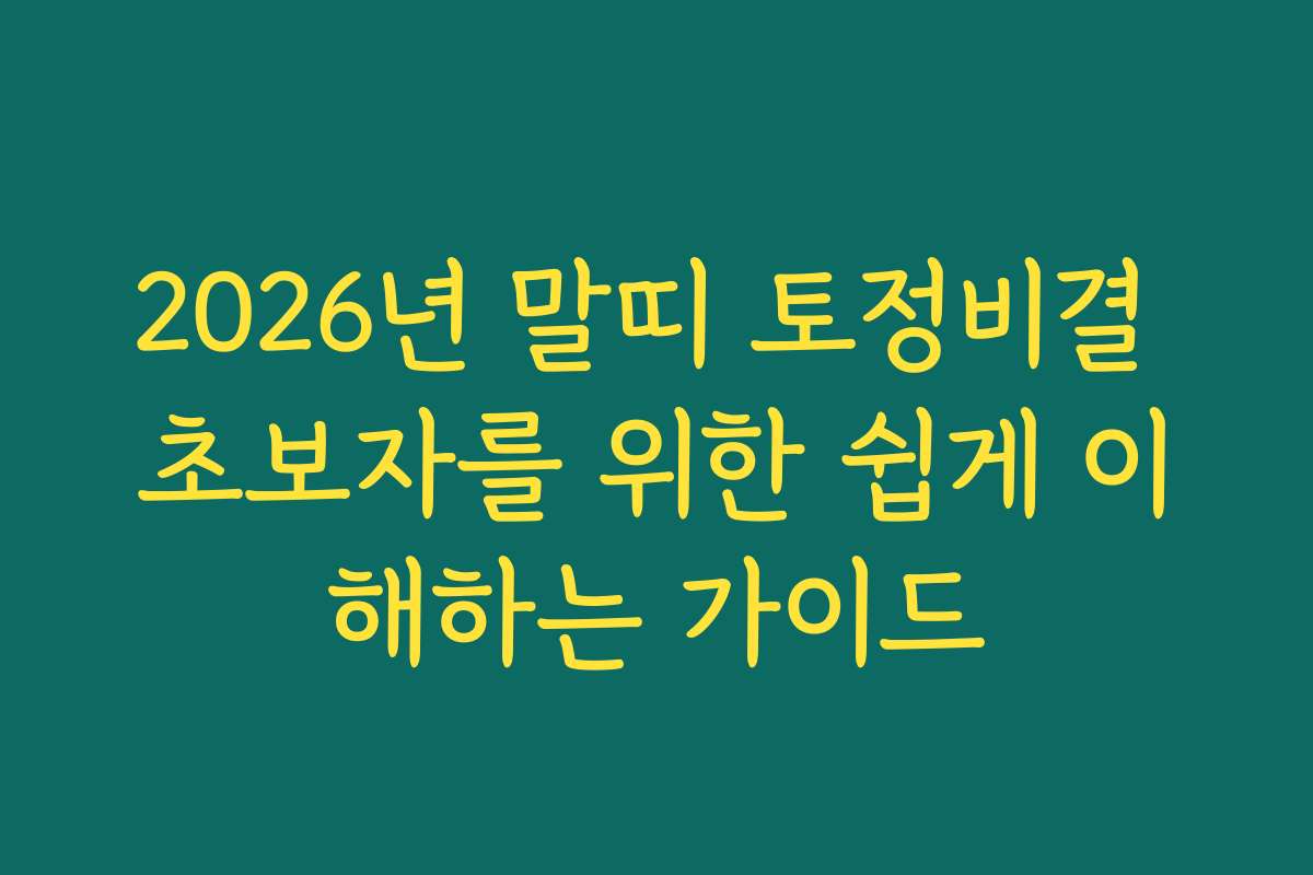 2026년 말띠 토정비결 초보자를 위한 쉽게 이해하는 가이드