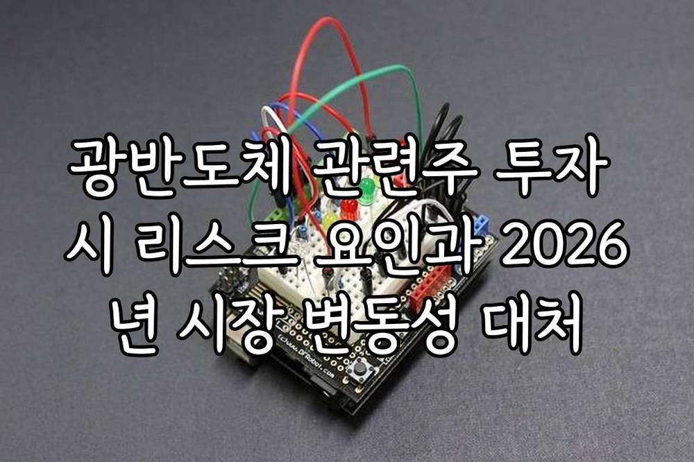 광반도체 관련주 투자 시 리스크 요인과 2026년 시장 변동성 대처