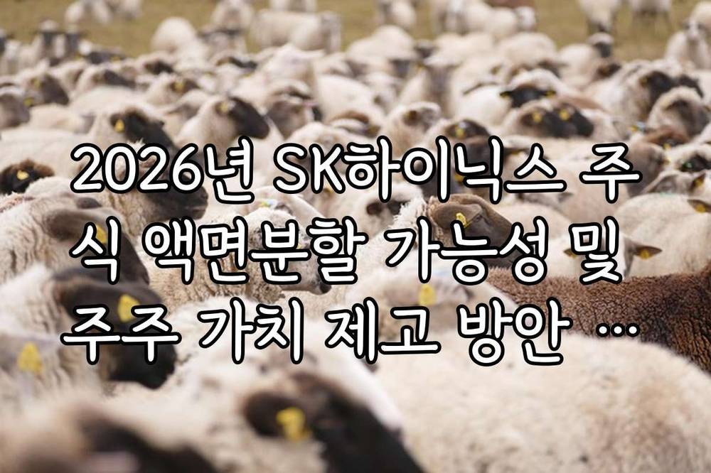 2026년 SK하이닉스 주식 액면분할 가능성 및 주주 가치 제고 방안 전망