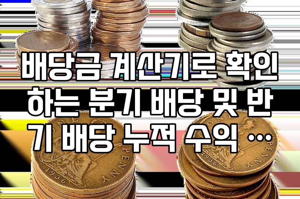 배당금 계산기로 확인하는 분기 배당 및 반기 배당 누적 수익 리스트