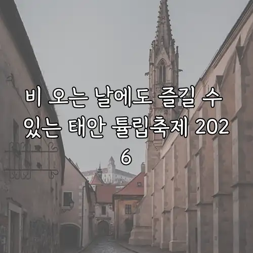 비 오는 날에도 즐길 수 있는 태안 튤립축제 2026