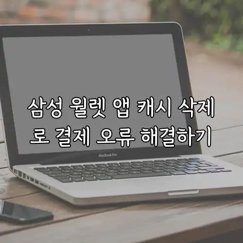 삼성 월렛 앱 캐시 삭제로 결제 오류 해결하기