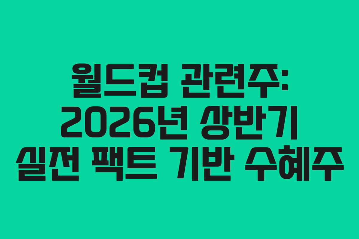 월드컵-관련주-2026년-상반기-실전-팩트-기반-수혜주